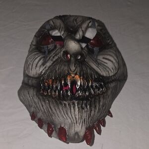 Creepy Gray and Red Halloween Mask